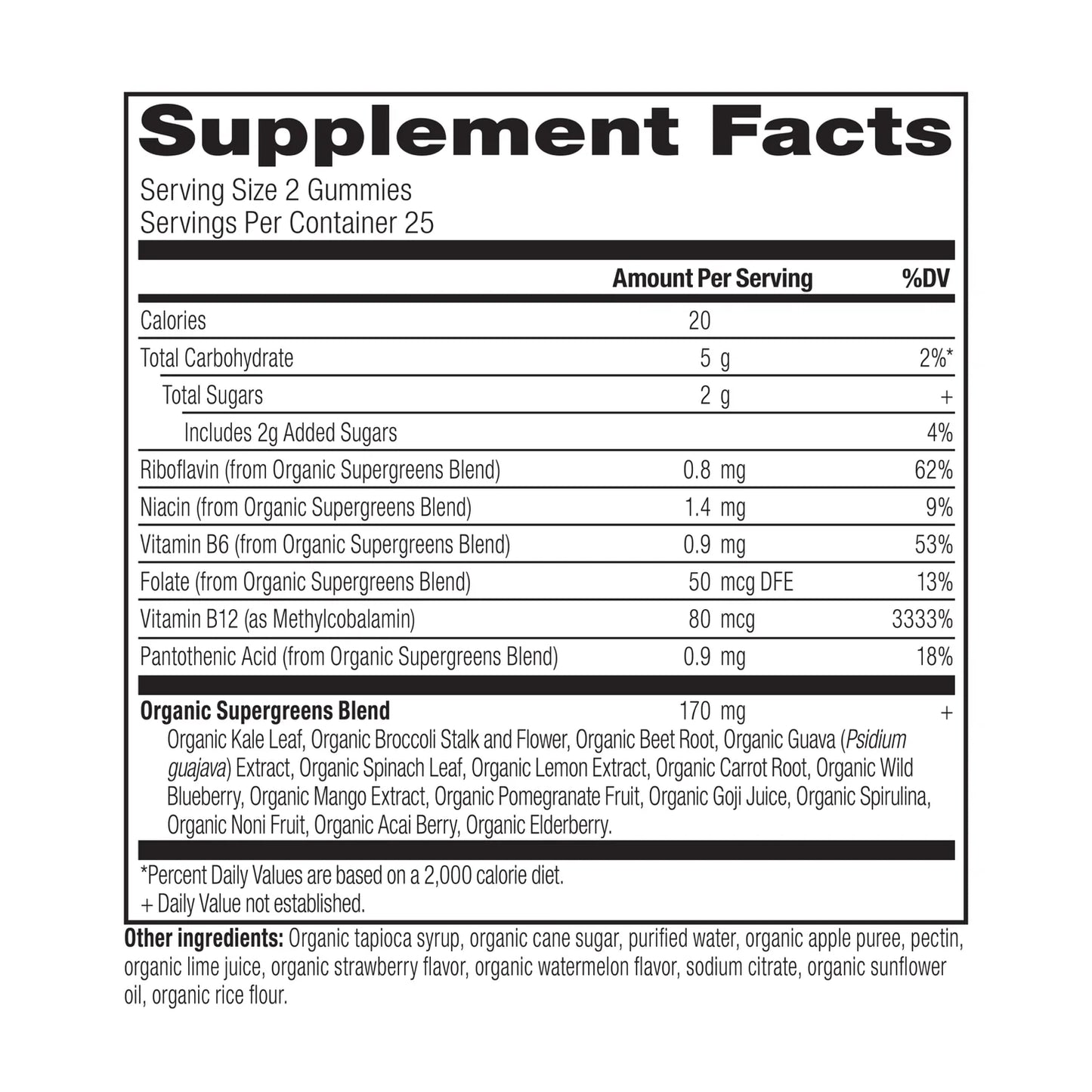 Organic Super Greens (Gummies)