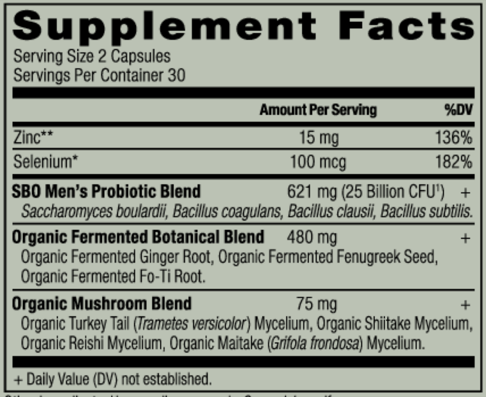 SBO Probiotics Mens