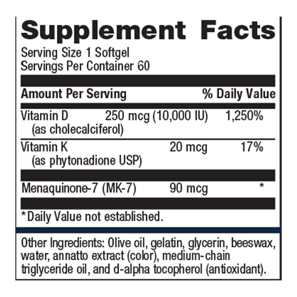 Vitamin D3 10,000 + K (Metagenics)