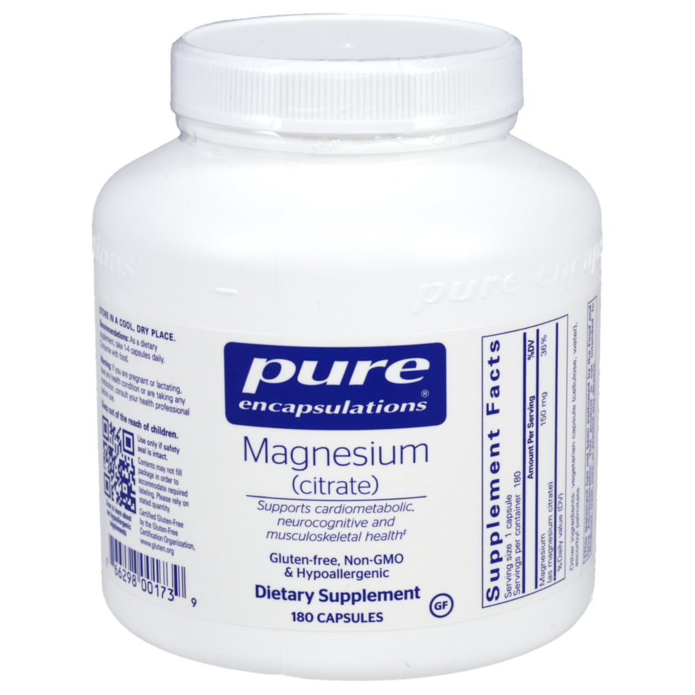 Magnesium Citrate (Pure Encapsulations) 180 capsules